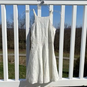 H&M White Lace Sleeveless Fit And Flare Dress
